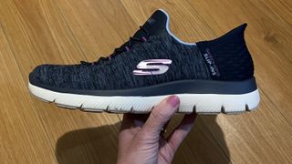 a photo of the side of the Skechers Slip-ins Summits Dazzling Haze