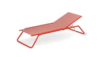 Best sun loungers 2021 - contemporary garden loungers and modern outdoor daybeds - Emu red sun lounger