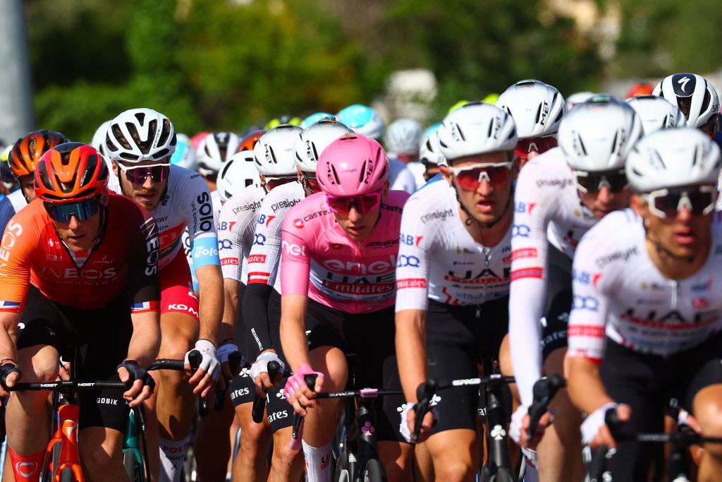 Tadej Pogacar on stage 4 at the Giro d&#039;Italia