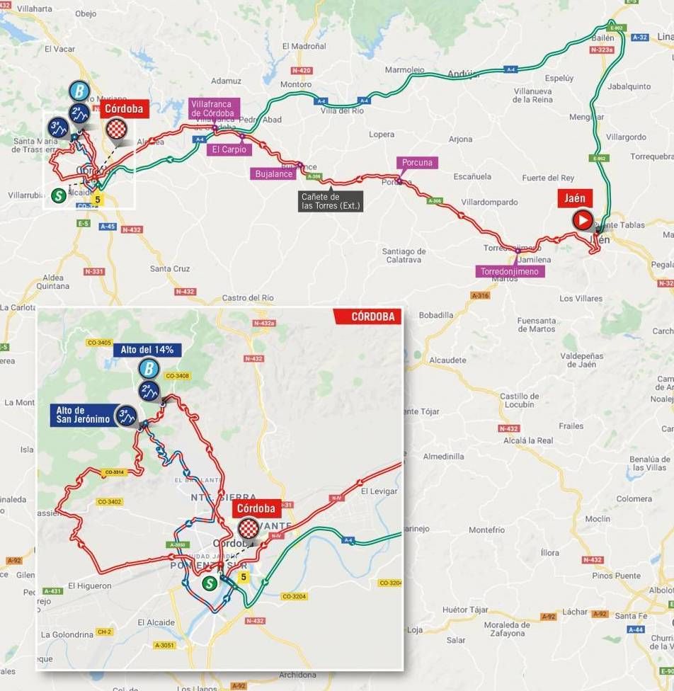 Map stage 12 of 2021 Vuelta a Espa&ntilde;a