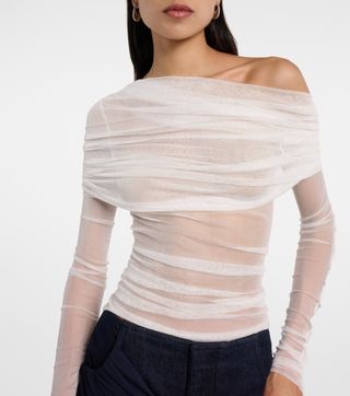 Draped Silk Top