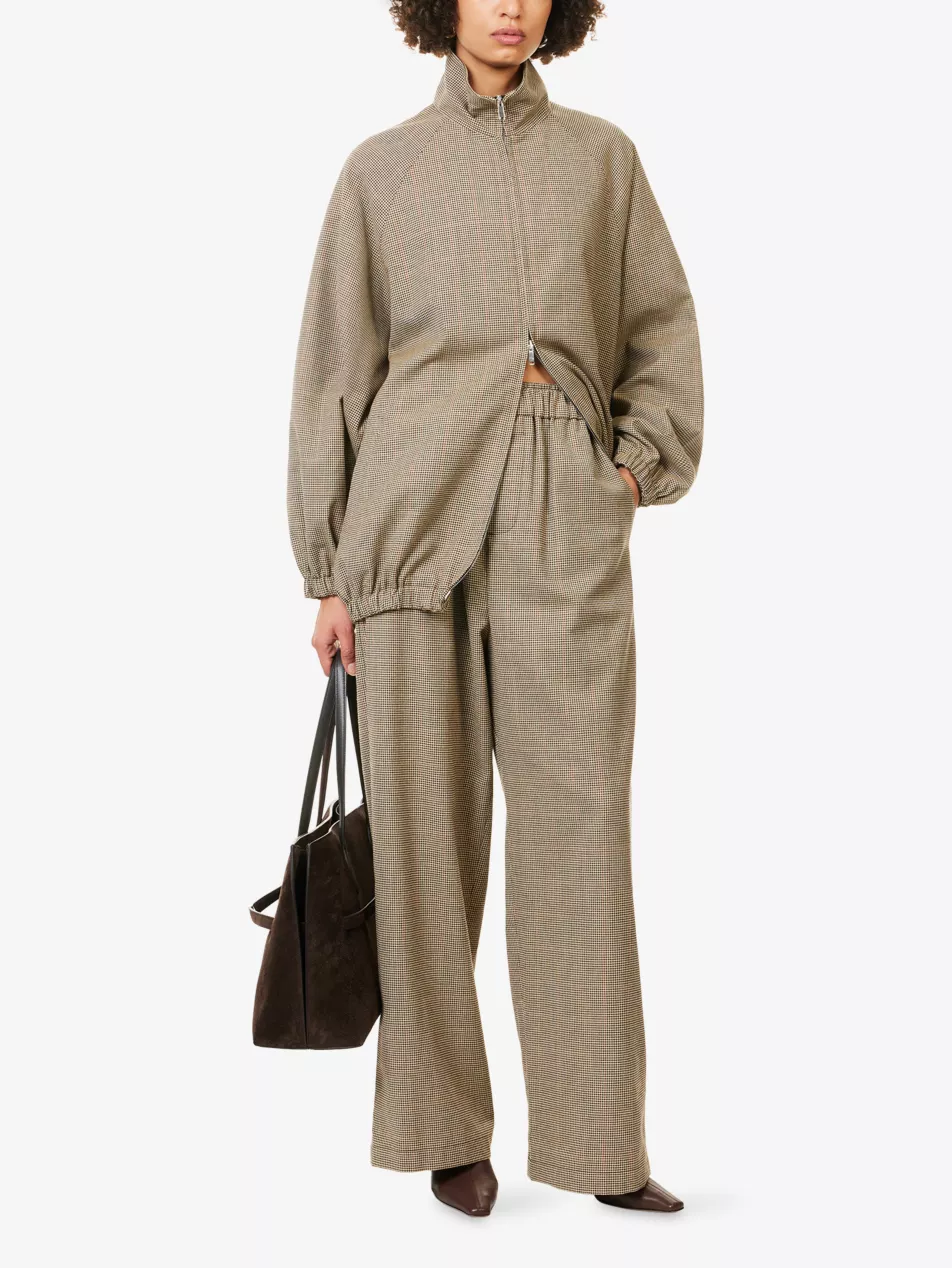 Baxter Oversized Houndstooth Woven Jacket - Xxs