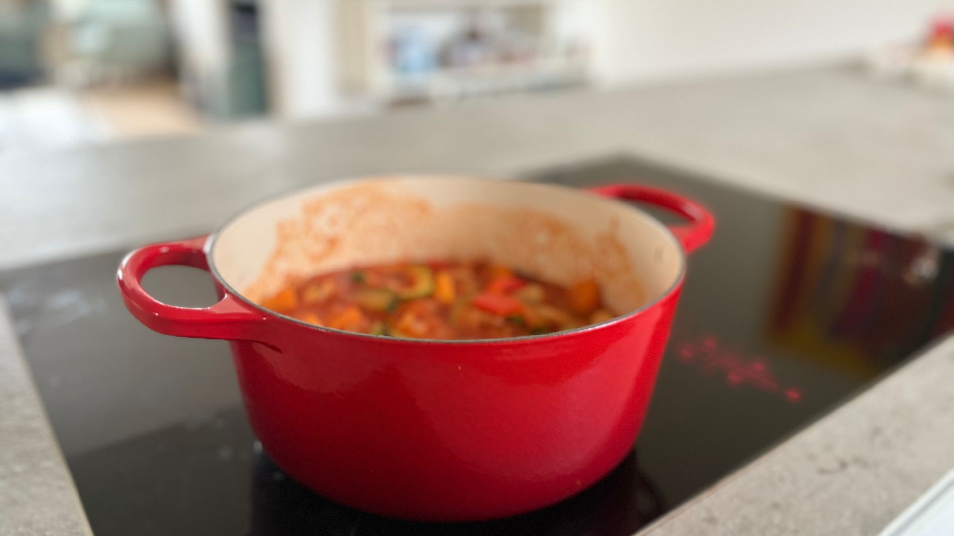 Testing the Le Creuset Round Casserole Dish in our kitchen
