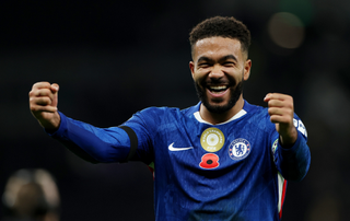 Reece James of Chelsea celebrates after the team's victory in the Premier League match between Tottenham Hotspur and Chelsea at Tottenham Hotspur Stadium on November 01, 2025 in London, England.