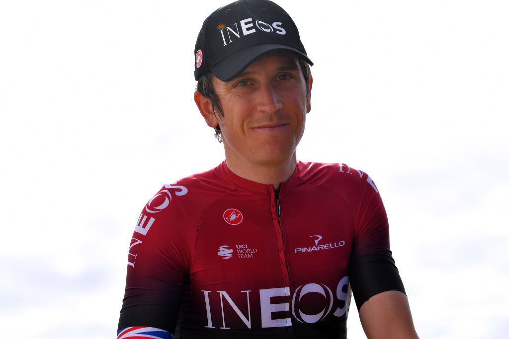 ALTO DA FIA MONCHIQUE PORTUGAL FEBRUARY 20 Start Geraint Thomas of The United Kingdom and Team INEOS Sagres Vila do Bispo during the 46th Volta ao Algarve 2020 Stage 2 a 1839 km stage from Sagres Vila do Bispo to Alto da Fia 884m Monchique VAlgarve2020 on February 20 2020 in Alto da Fia Monchique Portugal Photo by Tim de WaeleGetty Images