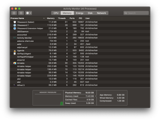 Fix battery issues on MacBook Pro by Restarting by showing macOS Mojave Activity Monitor
