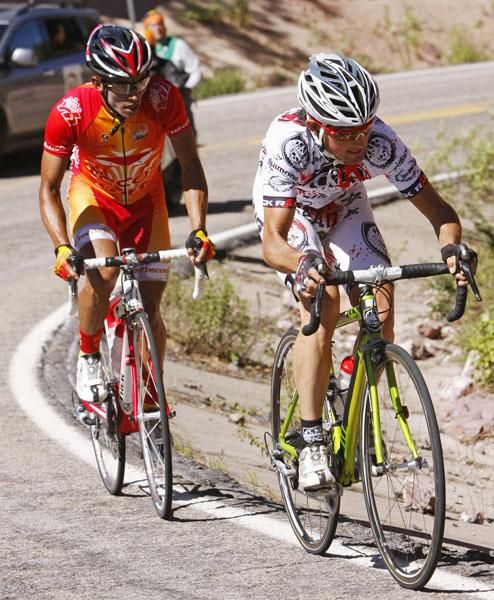 Oscar Sevila and Gregorio Ladino fight it out for overall honours.