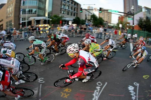 The men take turn one spread wide after it brought down most of the women's field.