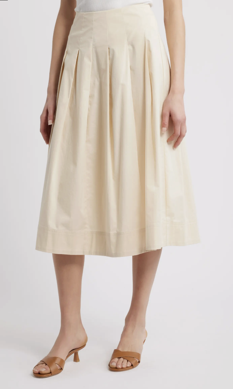 Caslon&amp;lt;sup&amp;gt;&amp;reg;&amp;lt;/sup&amp;gt;, Stretch Cotton Poplin Midi Skirt