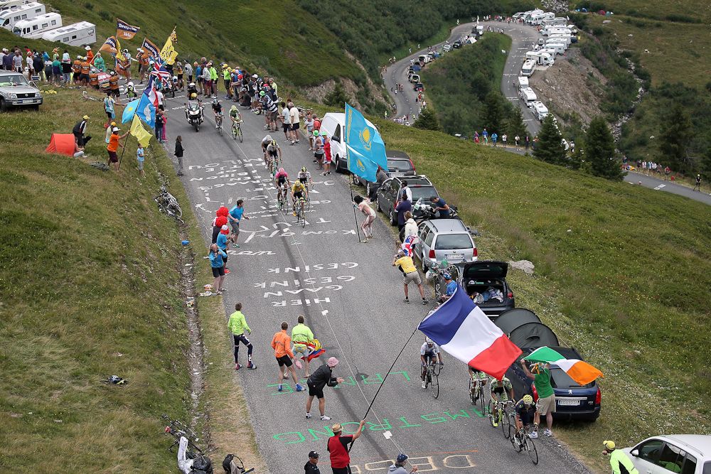 The final climb of stage 19