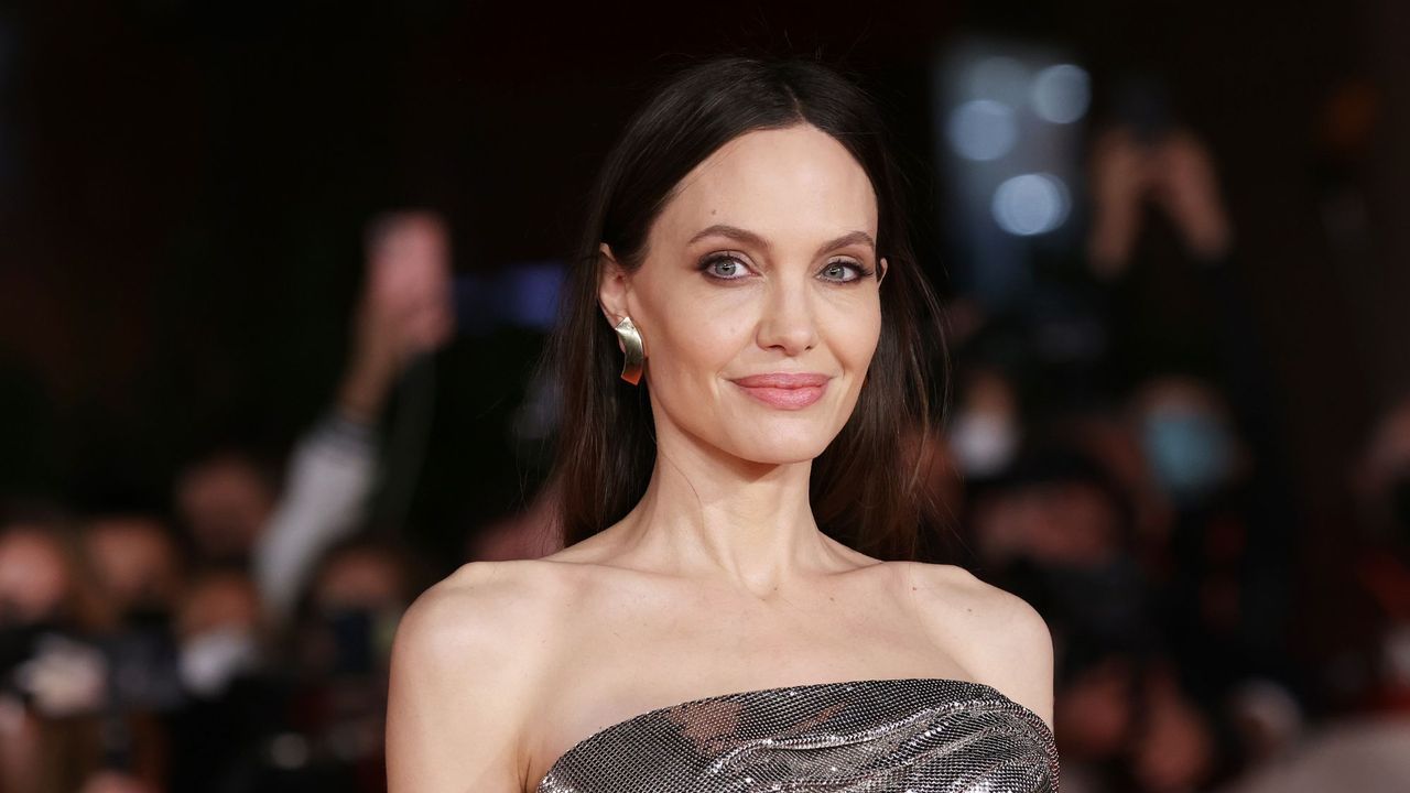 Angelina Jolie attends the &#039;Eternals&#039; red carpet at the 2021 Rome Film Fest