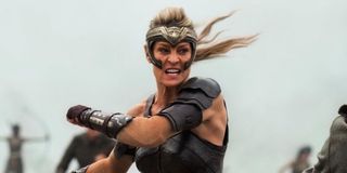 Robin Wright as Antiope in the beach battle