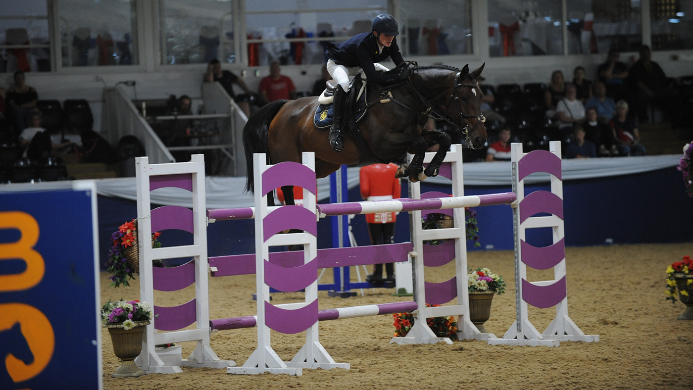 Graham Babes riding Monks I Am Casall at Arena UK Major Showjumping Championships