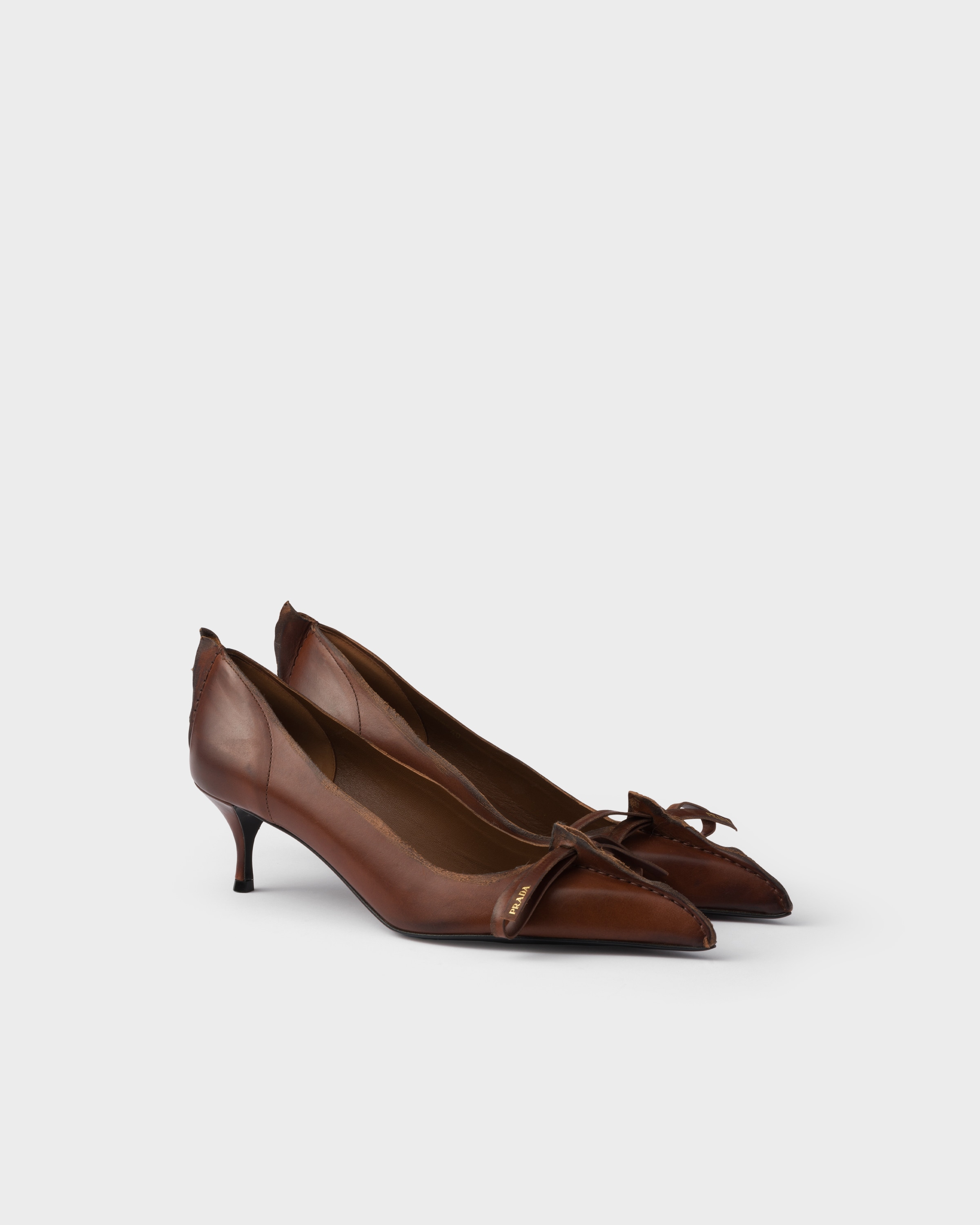 Antiqued Leather Pumps