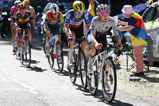 Maeva Squiban in the break on stage 7 of the Tour de France Femmes 2025.