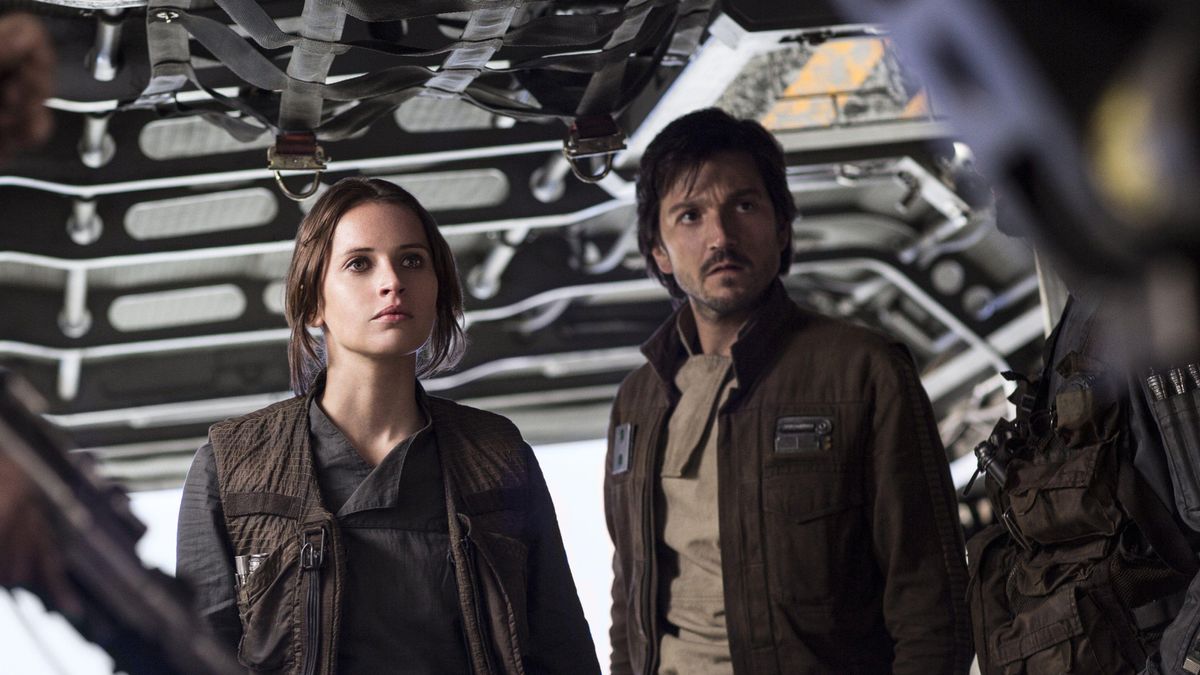 Felicity Jones and Diego Luna in Rogue One: A Star Wars Story