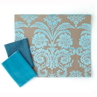 blue floral fabric