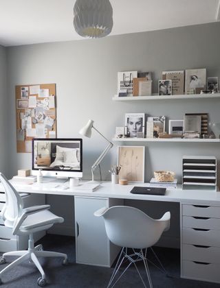 Cate St Hill Scandi-style home office with Ikea furniture