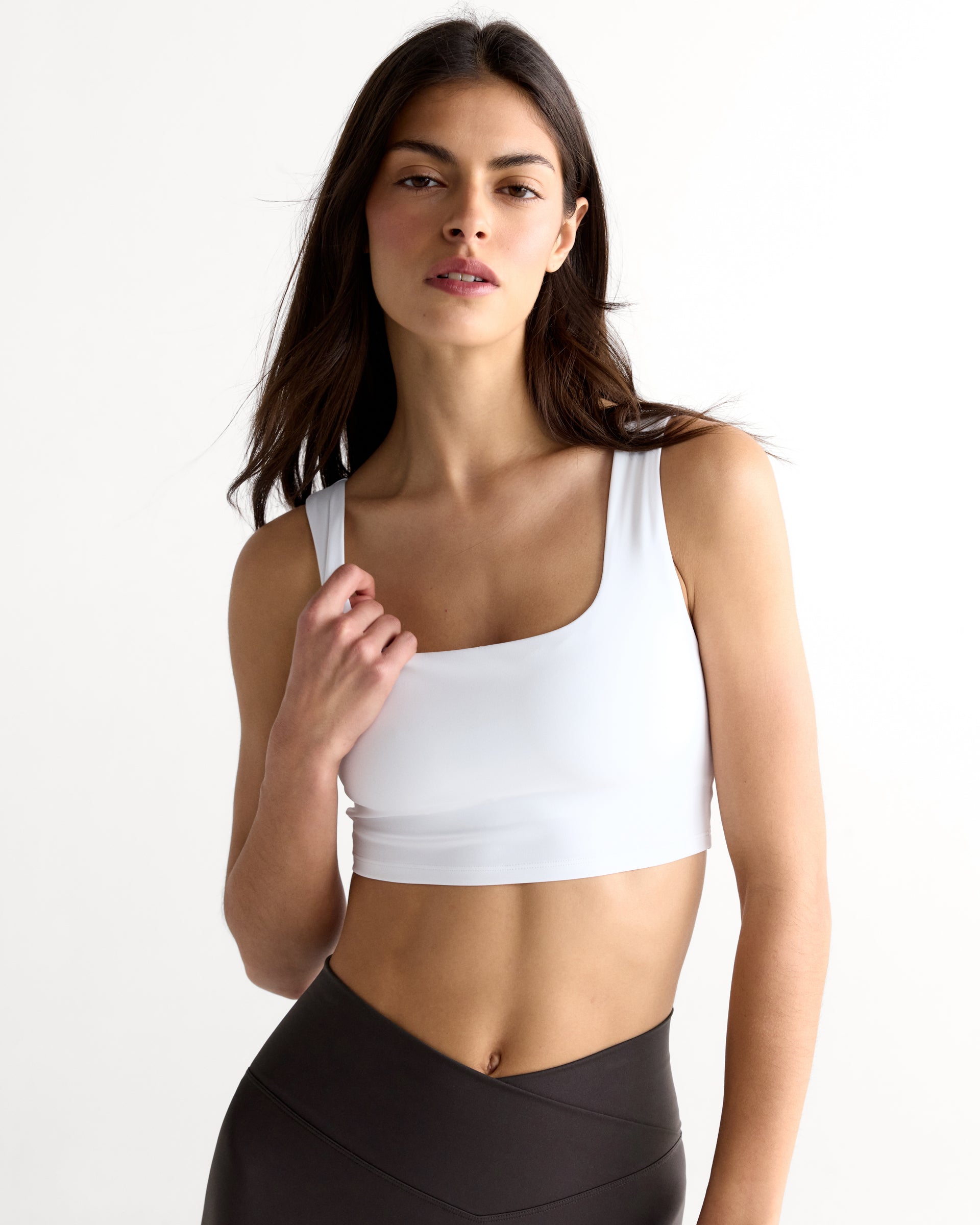 Ultimate Square Neck Bra - White - Xxs