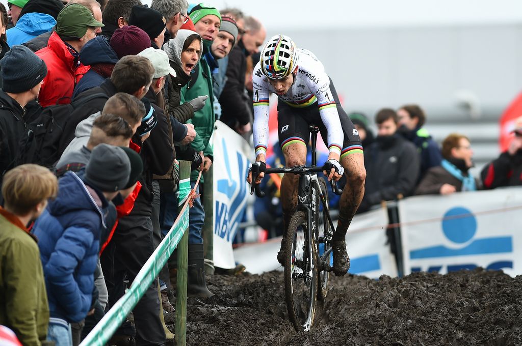 Wout Van Aert on the mud