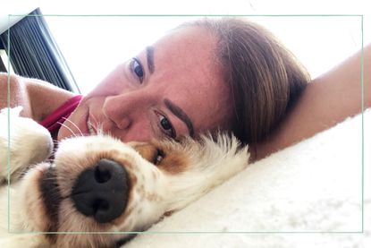 Melissa Caddick (photograph taken by her husband, Anthony Koletti) with the family dog