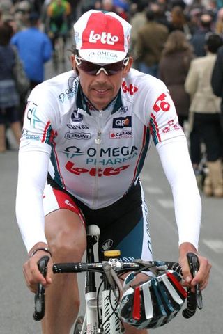 Leif Hoste (Omega Pharma-Lotto) with his race face on.