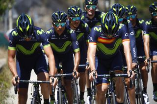 Nairo Quintana rides with Movistar on the rest day