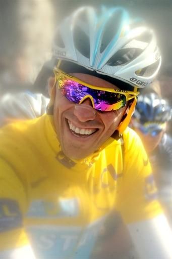Alberto Contador was all smiles at the start