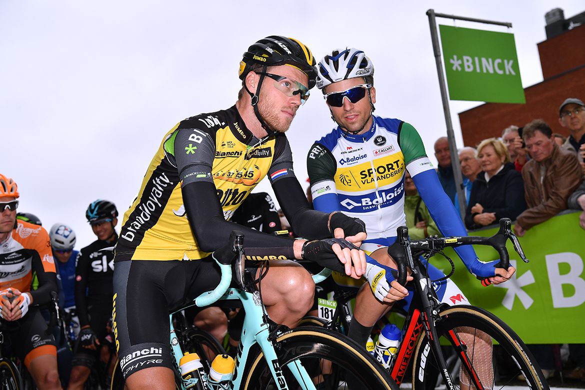 Lars Boom and Piet Allegaert on the start