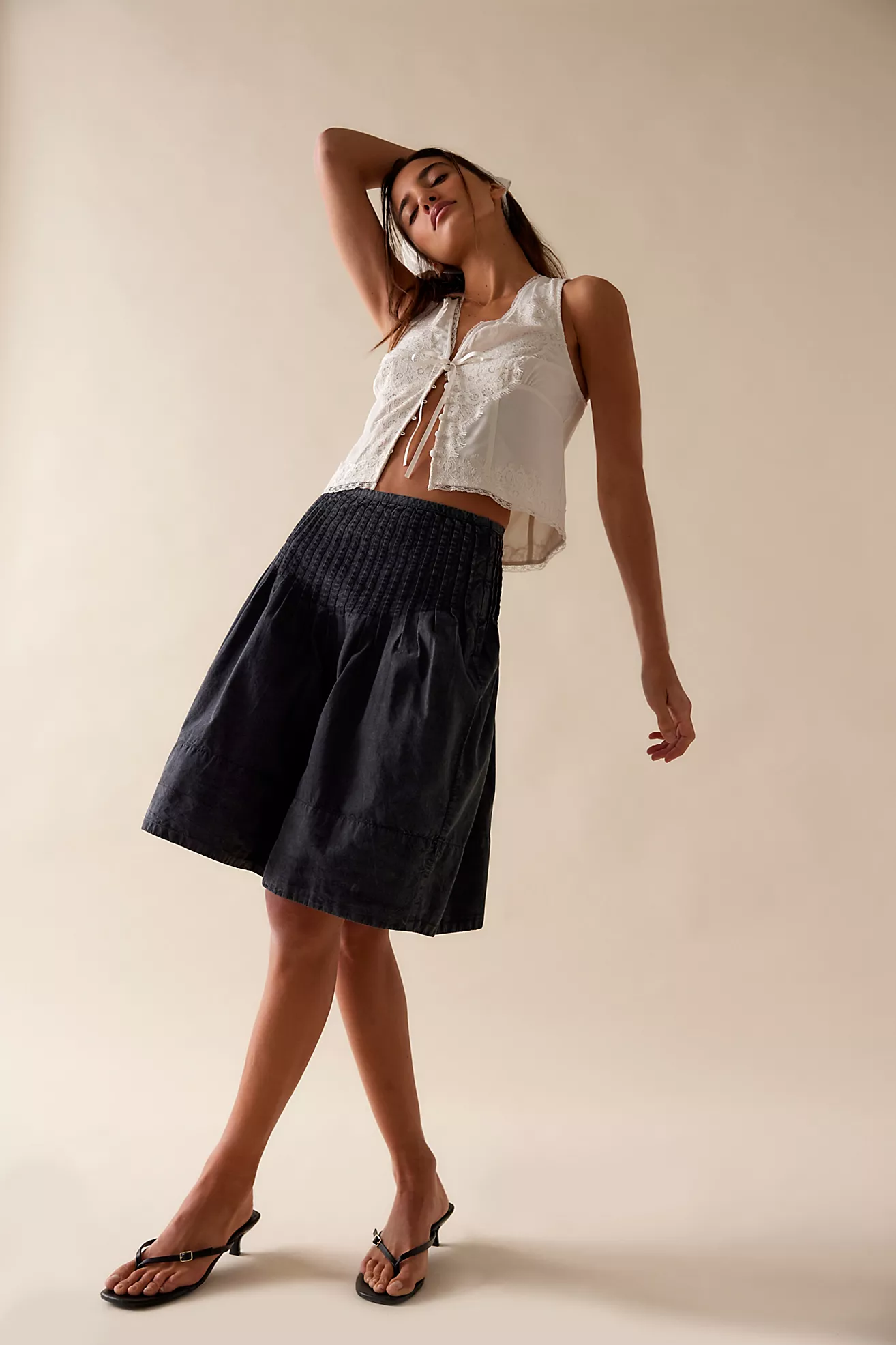 Peyton Pintuck Midi Skirt