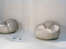 tomato chair by chloe at milan design week exhibition