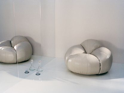 tomato chair by chloe at milan design week exhibition