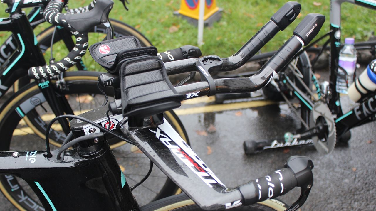 The cockpit for Hayden McCormick of ONE Pro Cycling