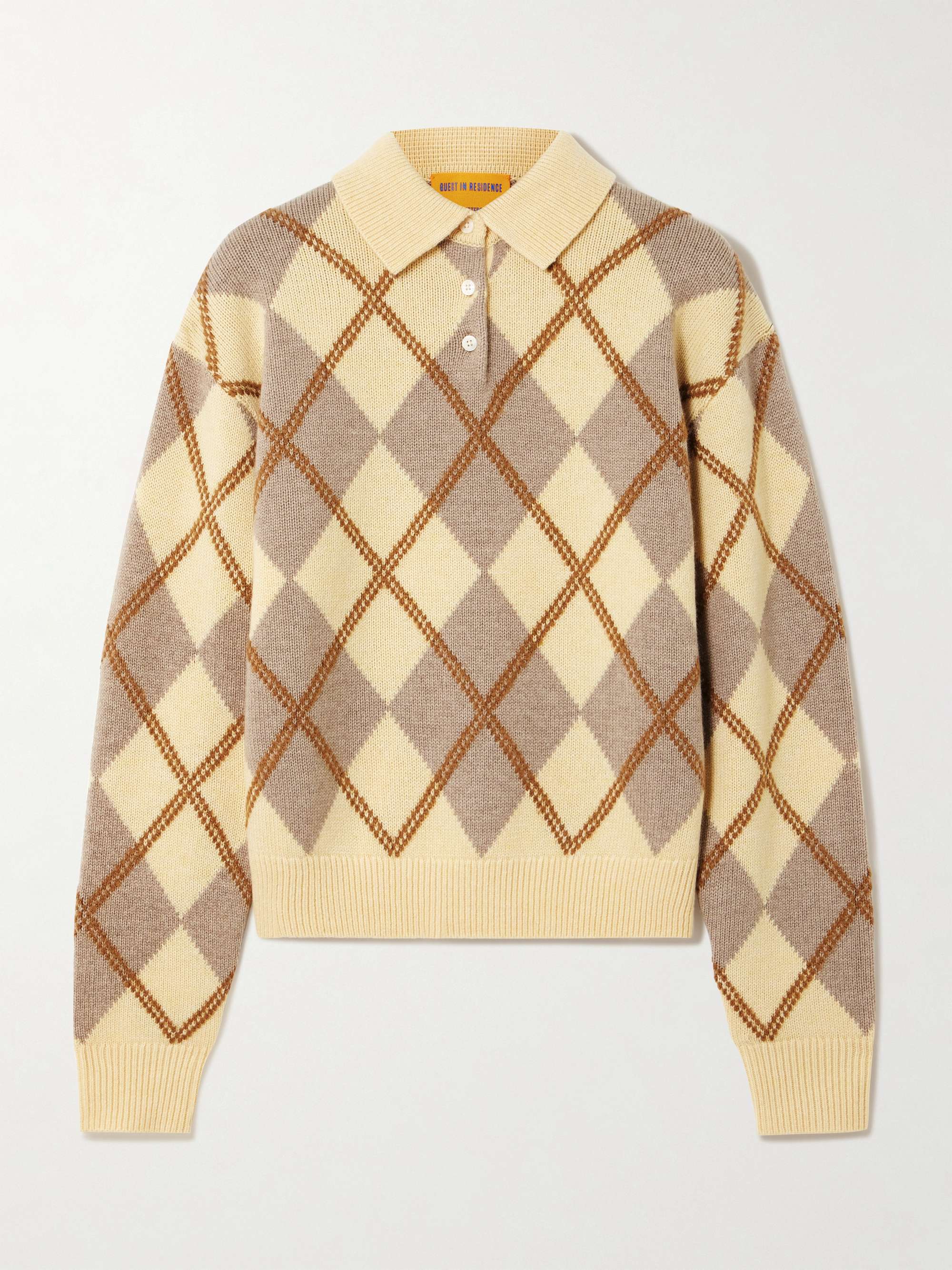 Argyle Wool-Blend Sweater