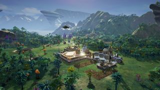 Still from the video game Aven Colony.