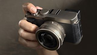 Panasonic Lumix L10 being held by hand