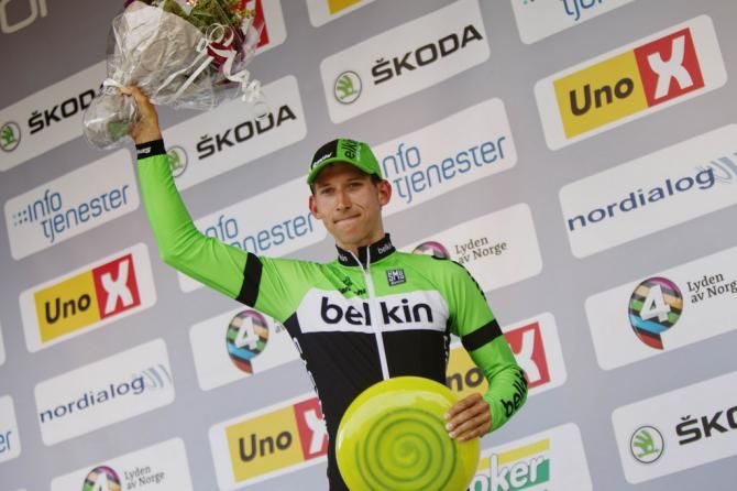 Bauke Mollema (Belkin) on the podium