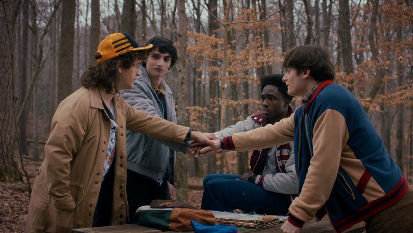 The original &quot;Stranger Things&quot; boys do hands-in in a scene from &quot;Stranger Things&quot; season 5