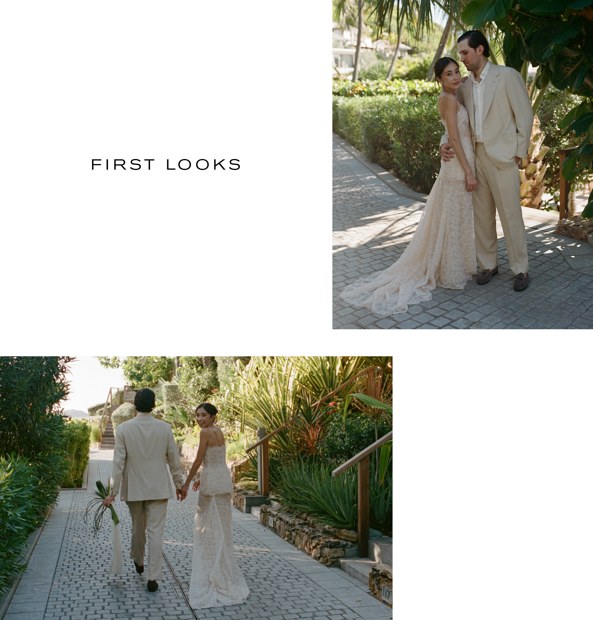 "First looks" text with images of Alexis and Andrew.