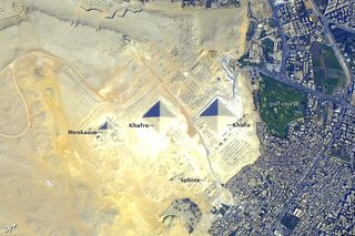 Astronaut photo of Egypt's pyramids