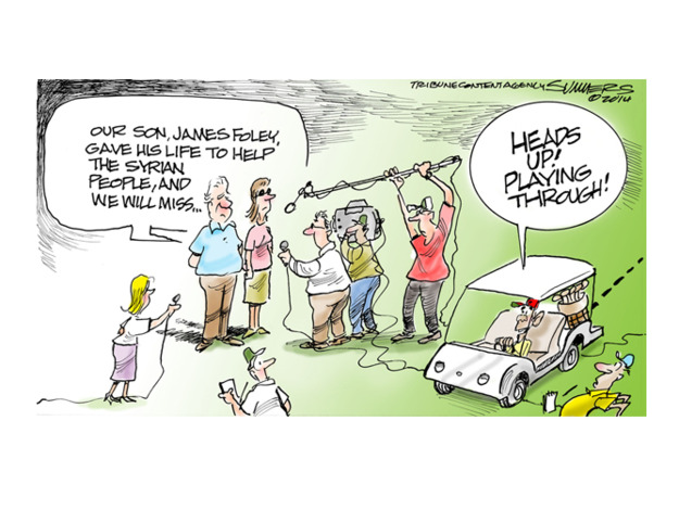 Editorial cartoon U.S. James Foley Obama