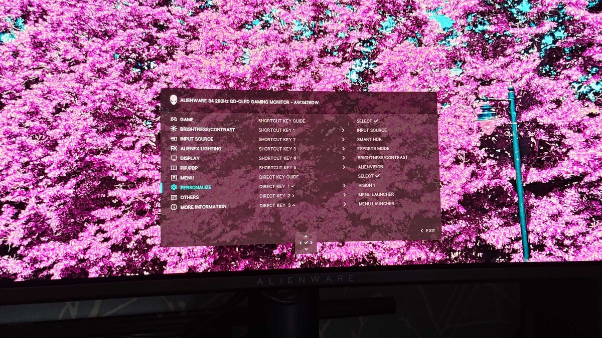 OSD on AW3426DW