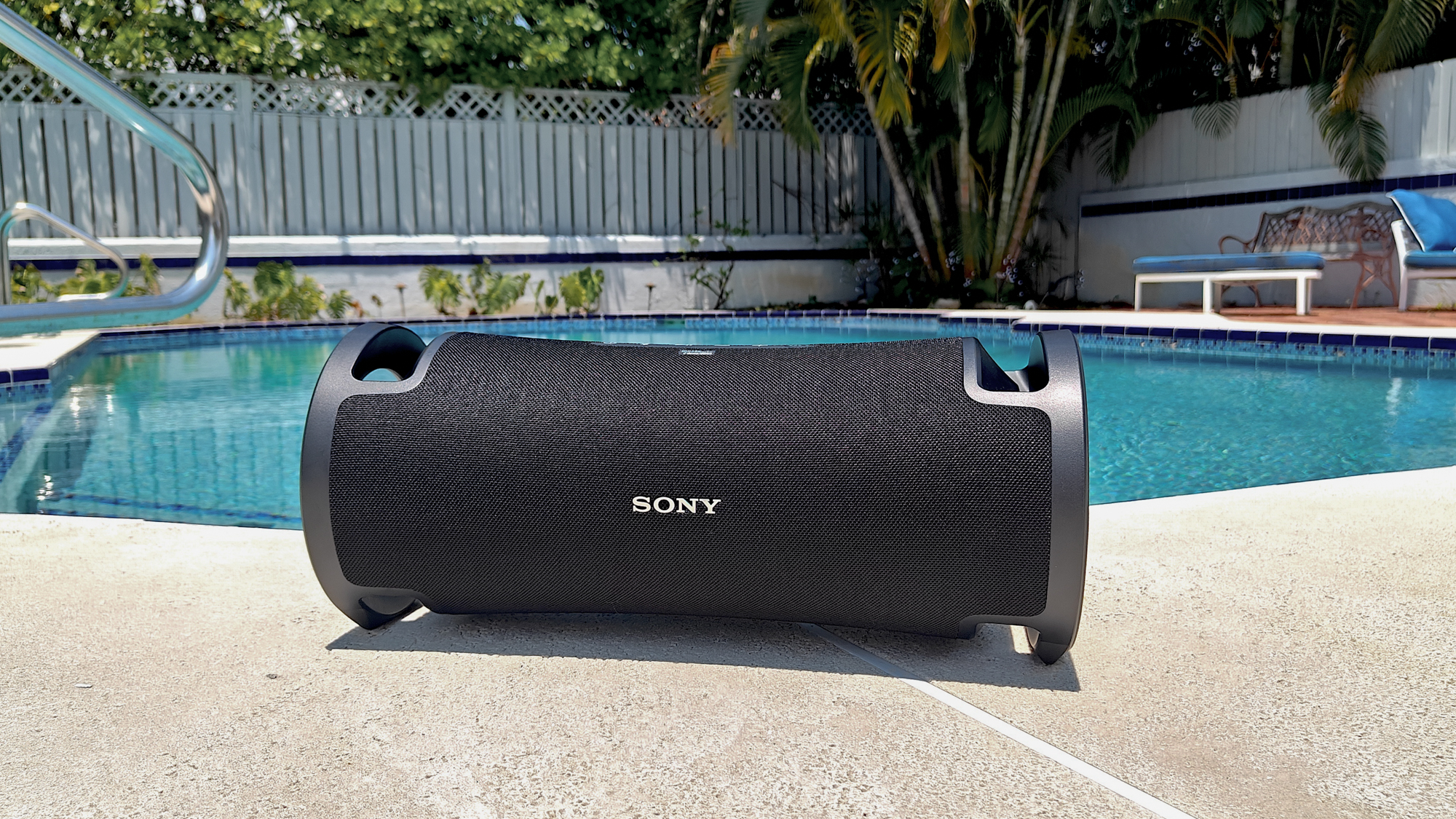 Sony ULT Field 7 outdoors by a pool listing image