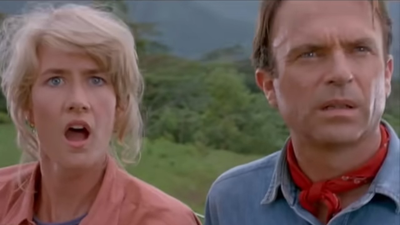 Sam Neill and Laura Dern in Jurassic Park