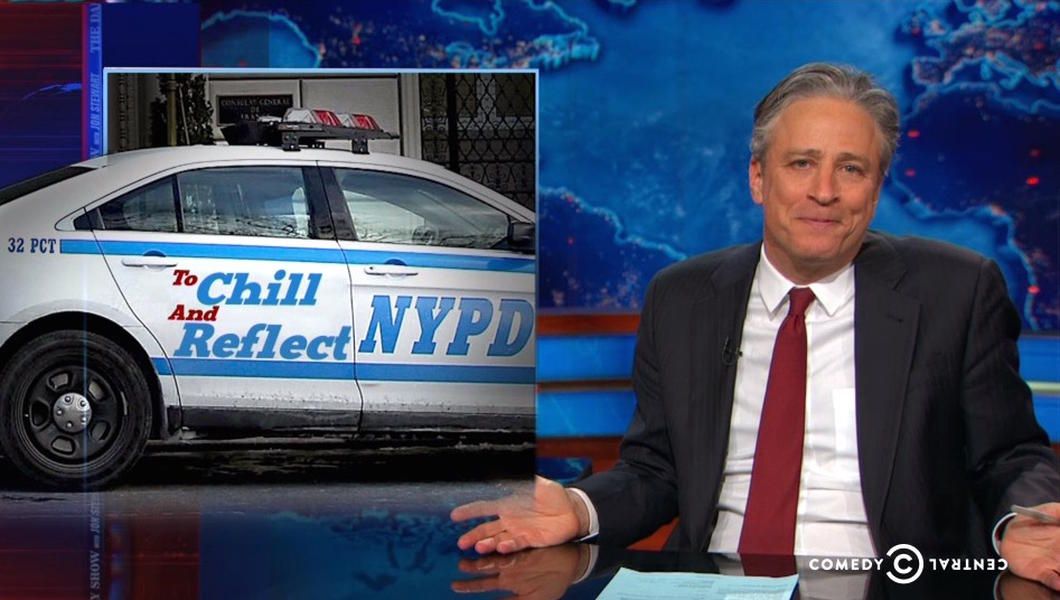 The Daily Show mocks the NYPD&amp;#039;s &amp;#039;public safety staycation&amp;#039; by committing petty crimes in New York