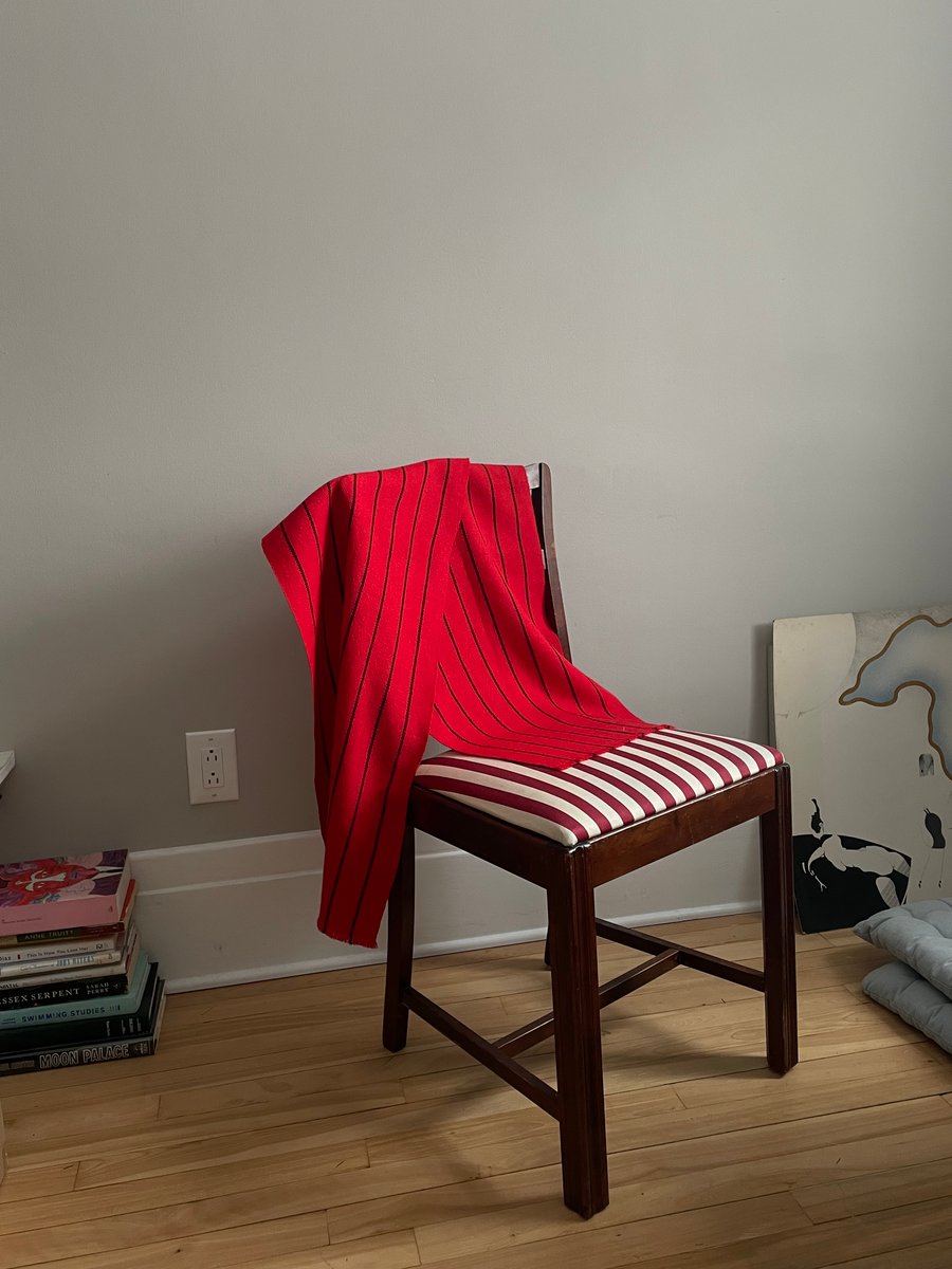 Handwoven Scarf in Milano Pinstripe