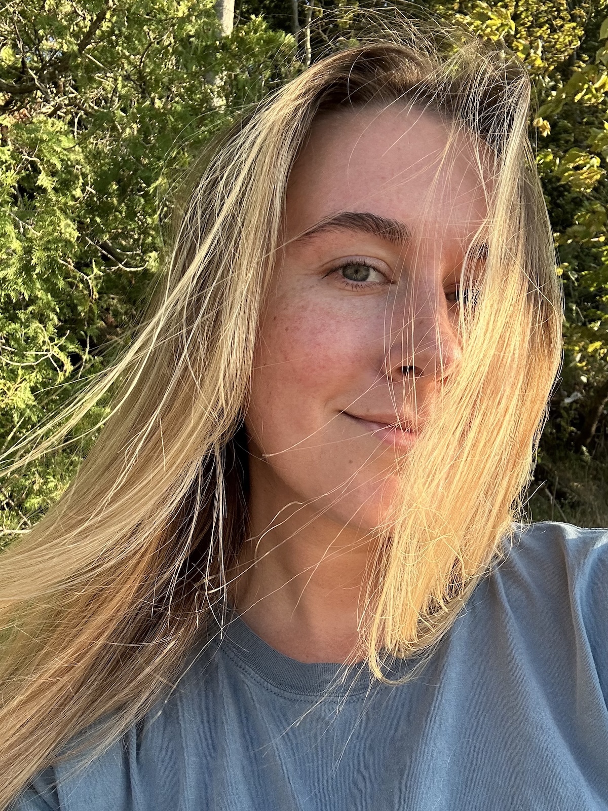 Beauty editor Kaitlyn McLintock wearing EltaMD sunscreen