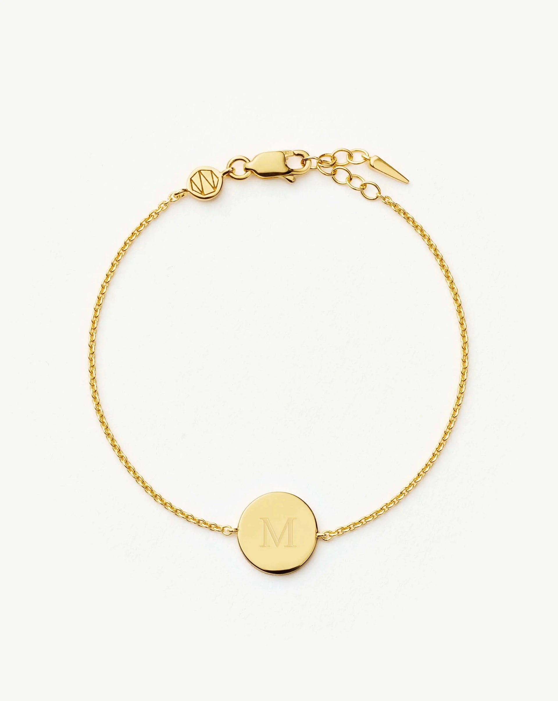 Engravable Round Bracelet - 18ct Gold Vermeil / S/m - 18.5cm