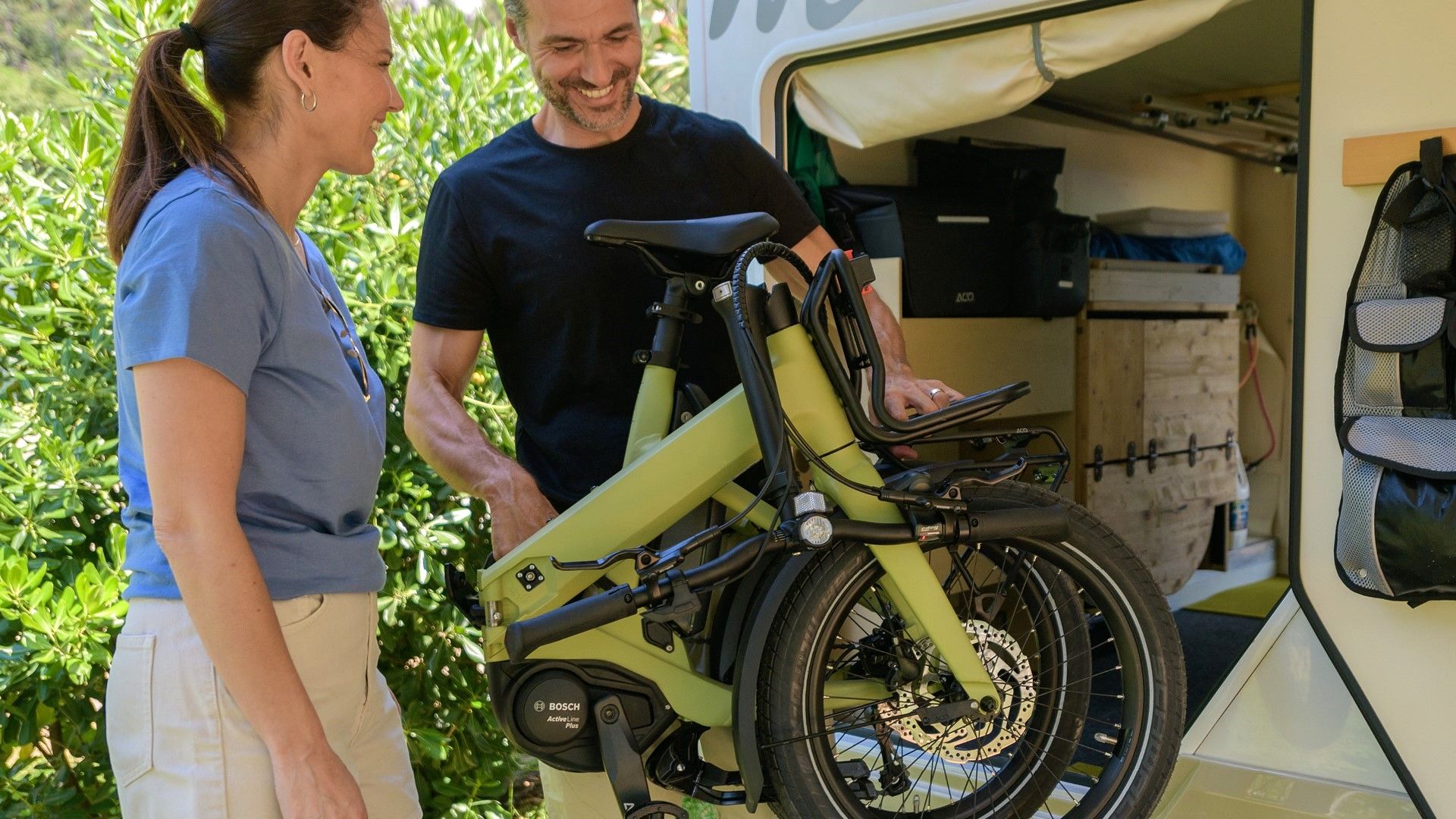 This all-terrain e-bike folds up small enough to fit in your tent for ...