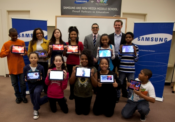 Middle school students go paperless with new slim tablet